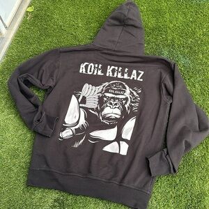 🐞Men’s Koil Killaz size Lg black gorilla hoodie.